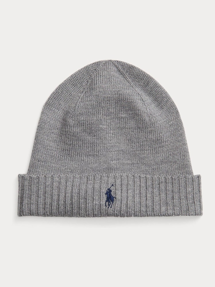 siva - Polo Ralph Lauren Signature Pony Wool volna za klobuke in kape; pokrivala - Slika 1 iz 1