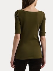 Lauren Ralph Lauren Cotton-Blend Boatneck Top - Image 5 of 7