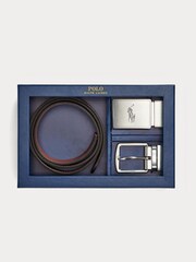 Polo Ralph Lauren Black Interchangeable Buckle Leather Belt Gift Set - Image 4 of 5