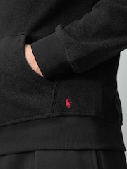 Polo Ralph Lauren Blue Brushed Fleece Hoodie - Image 4 of 5