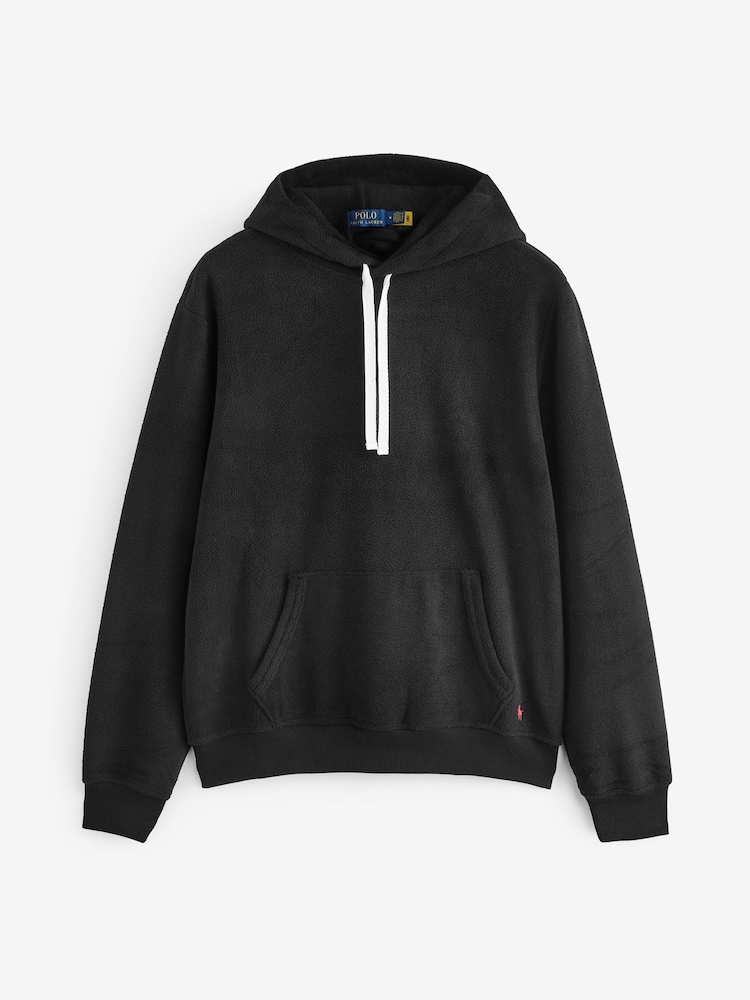 Polo Ralph Lauren Blue Brushed Fleece Hoodie - Image 5 of 5