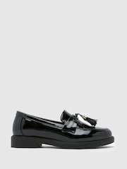 Schuh Lohan Patent Tassel Black Loafers - Image 1 of 4
