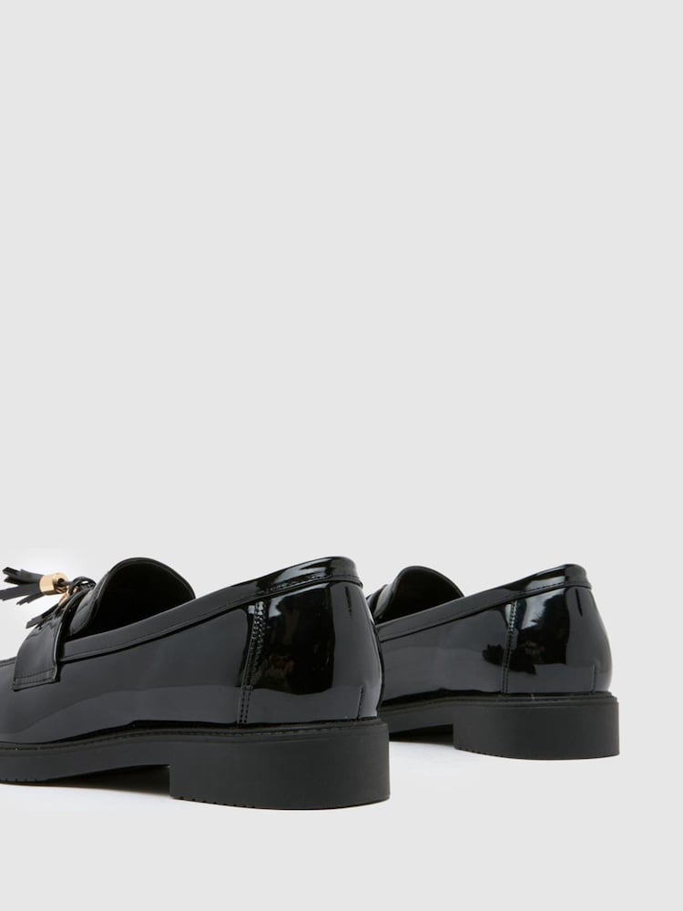 Schuh Lohan Patent Tassel Black Loafers - Image 4 of 4 Schuh Lohan Patent Tassel Black Loafers - Image 4 of 4