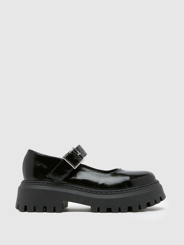 Schuh Lash Chunky Mary Jane Black Shoes - Image 1 of 4 Schuh Lash Chunky Mary Jane Black Shoes - Image 1 of 4
