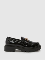 Schuh Wide Fit Lumina Snaffle Black Loafers - Image 1 of 4