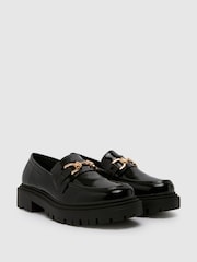 Schuh Wide Fit Lumina Snaffle Black Loafers - Image 3 of 4