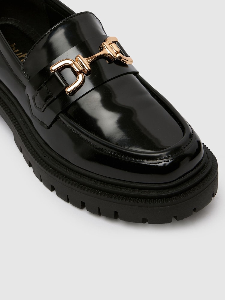 Schuh Wide Fit Lumina Snaffle Black Loafers - Image 4 of 4