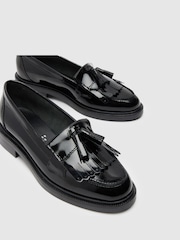 Schuh Wide Fit Lizzie Leather Compass Black Shoes - Image 3 of 4