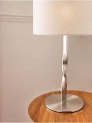 Jasper Conran London Chrome Twist Table Lamp - Image 3 of 4
