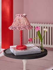 Cath Kidston Pink Barley Twist Table Lamp - Image 1 of 5