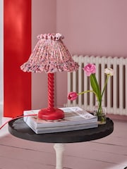 Cath Kidston Pink Barley Twist Table Lamp - Image 2 of 5