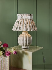 Cath Kidston Cream/Green Ceramic Orb Table Lamp - Image 1 of 5