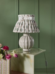 Cath Kidston Cream/Green Ceramic Orb Table Lamp - Image 2 of 5
