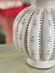 Cath Kidston Cream/Green Ceramic Orb Table Lamp - Image 4 of 5