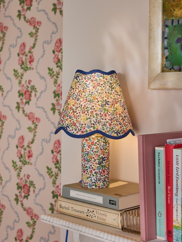 Cath Kidston Blue Mini Scallop Table Lamp - Image 1 of 5