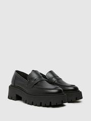 Schuh Lennox Leather Chunky črna mokasini - Slika 2 iz 4