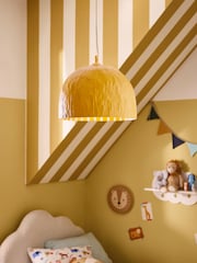 Jojo Maman Bébé Ochre Yellow Asta Stripe Pendant Light - Image 1 of 5