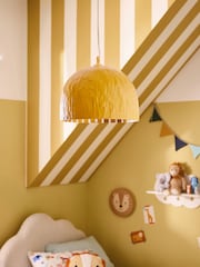 Jojo Maman Bébé Ochre Yellow Asta Stripe Pendant Light - Image 2 of 5