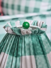 Cath Kidston Green Check Barley Twist Table Lamp - Image 5 of 6