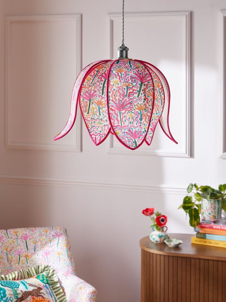 Lucy Tiffney Pink Flower Easyfit Shade - Image 1 of 4