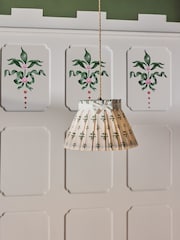 Cath Kidston Cream/Green Pleat Bow Easyfit Shade - Image 1 of 5