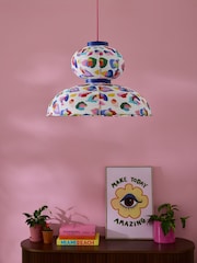 Eleanor Bowmer Multi Leopard Print Lantern Pendant Light - Image 2 of 6