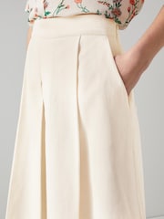 LK Bennett Cream LK Bennett Soft Tailored Skirt with Linen - Image 3 of 3