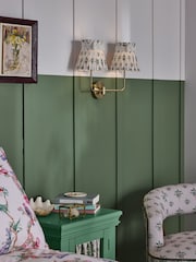 Cath Kidston Brass/Cream Pleat Bow Wall Light - Image 1 of 5