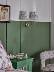 Cath Kidston Brass/Cream Pleat Bow Wall Light - Image 2 of 5