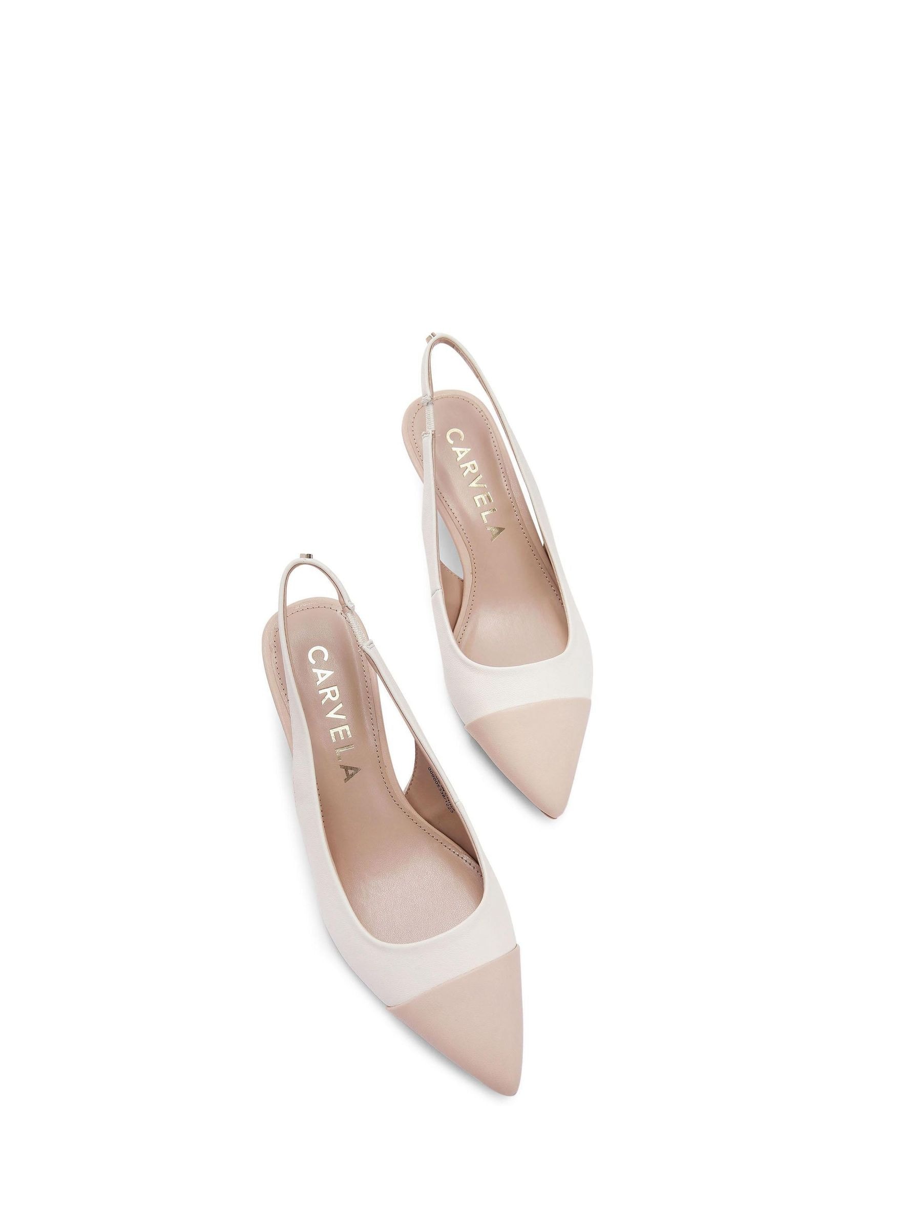 Cream sling back shoes shop