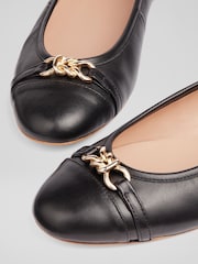 LK Bennett Black Twist Trim Brielle Ballerina Flats - Image 4 of 4