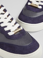 LK Bennett Blue Midnight Slim Sole Runner Trainers - Image 4 of 4