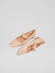 LK Bennett Natural Willow Fawn Mary Jane Flats - Image 3 of 4