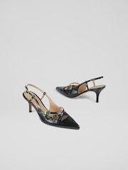 LK Bennett Blue Caprice Midnight Multi Strap Open Court Shoes - Image 3 of 4
