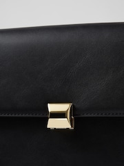LK Bennett Black Lock Cross-Body Othelia Shoulder Bag - Image 4 of 4