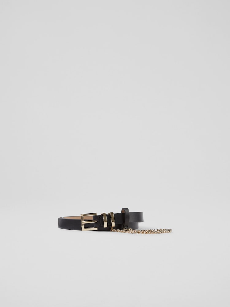 LK Bennett Chain Trim Marley Thin Belt - Imagen 1 de 2