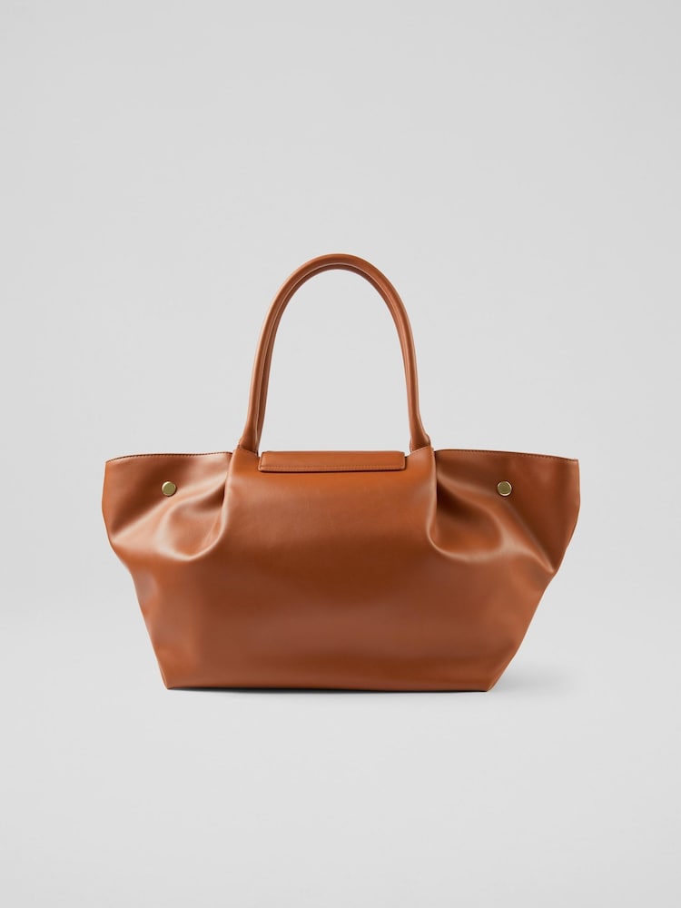 LK Bennett Tan Brown Lock Otello Tote Bag - Image 2 of 3