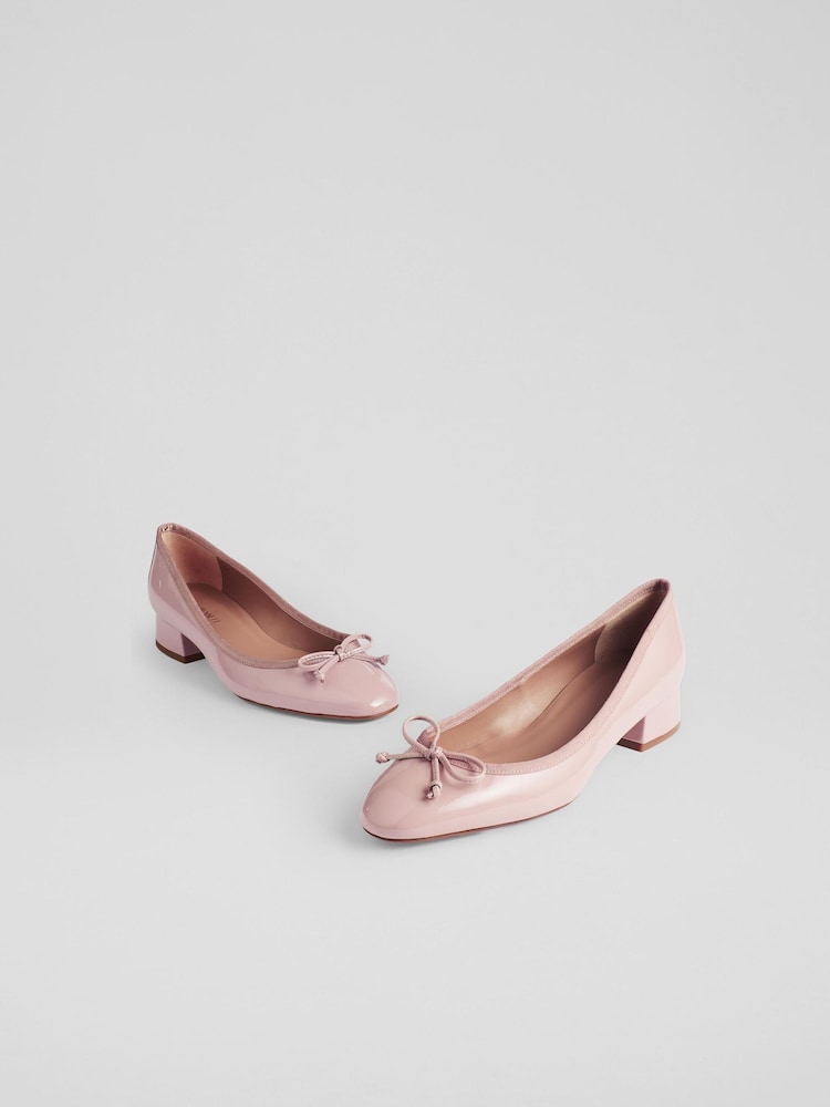 LK Bennett Pink Aurelie Grosgrain Ballerina Court Shoes - Image 2 of 4 LK Bennett Pink Aurelie Grosgrain Ballerina Court Shoes - Image 2 of 4