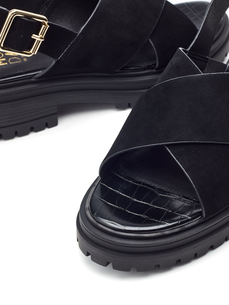 Moda In Pelle Marria Cross-Over Chunky Sandals - Image 4 of 4
