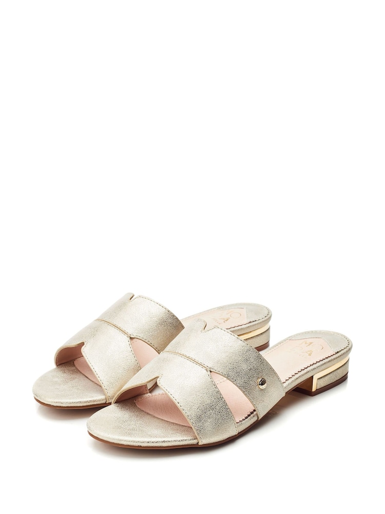 Золотой - Moda In Pelle Murah M-Band Slider Sandals - Image 2 of 4