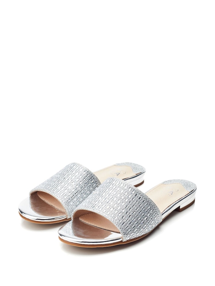 Moda In Pelle Omiley One Band Glitz Sliders - Image 1 of 4