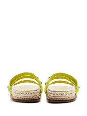 Moda in Pelle Green Orilla Espadrille Footbed Pearl Sandals - Image 3 of 4