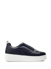 Moda in Pelle Adaline Elastic Front Wedge Black Trainers - Image 1 of 4