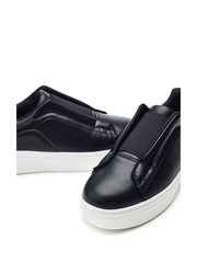Moda in Pelle Adaline Elastic Front Wedge Black Trainers - Image 4 of 4