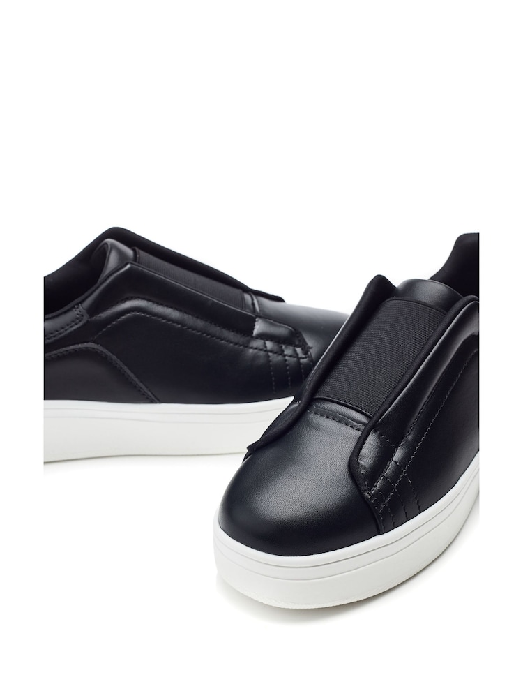 Moda in Pelle Adaline Elastic Front Wedge Black Trainers - Image 4 of 4 Moda in Pelle Adaline Elastic Front Wedge Black Trainers - Image 4 of 4