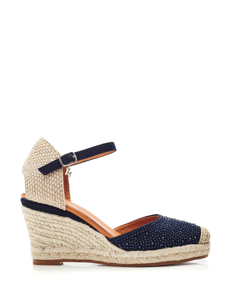 Moda In Pelle Willo Glitz Ombre Espadrille Wedges - Image 1 of 4