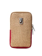 Moda in Pelle SARA BAG RAFFIA PHONE BAG - Image 1 of 4