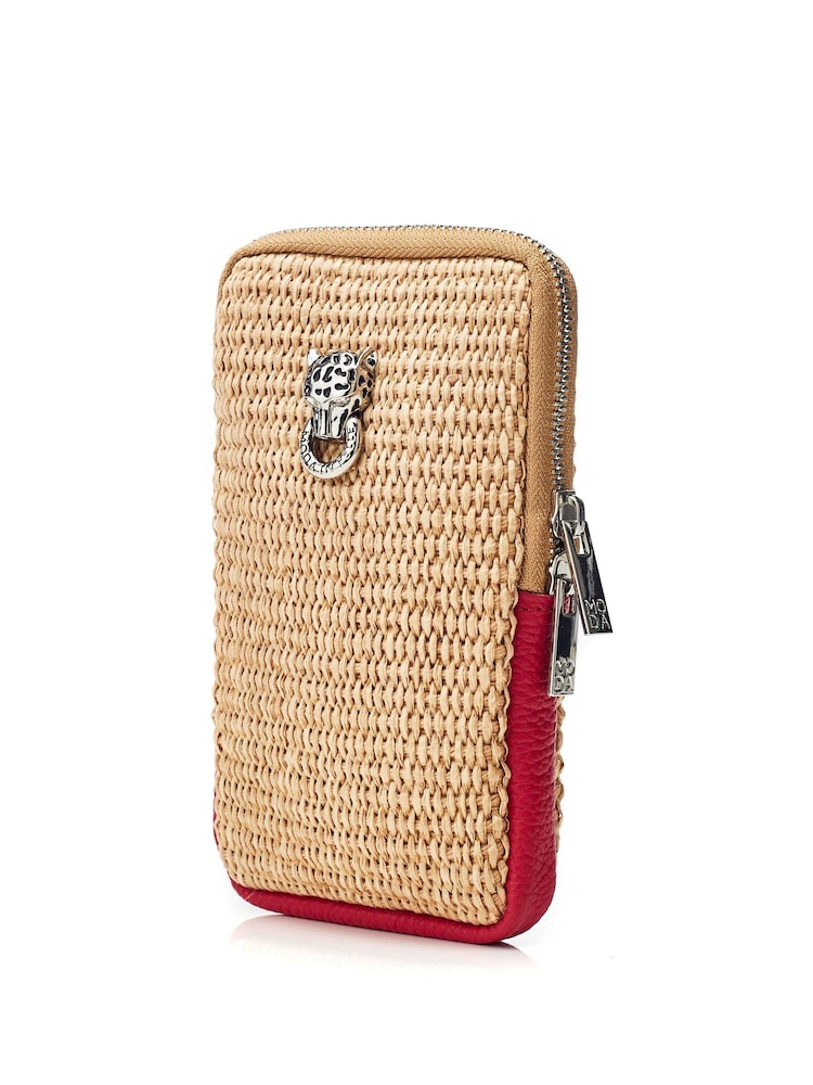 Moda in Pelle SARA BAG RAFFIA PHONE BAG - Image 2 of 4