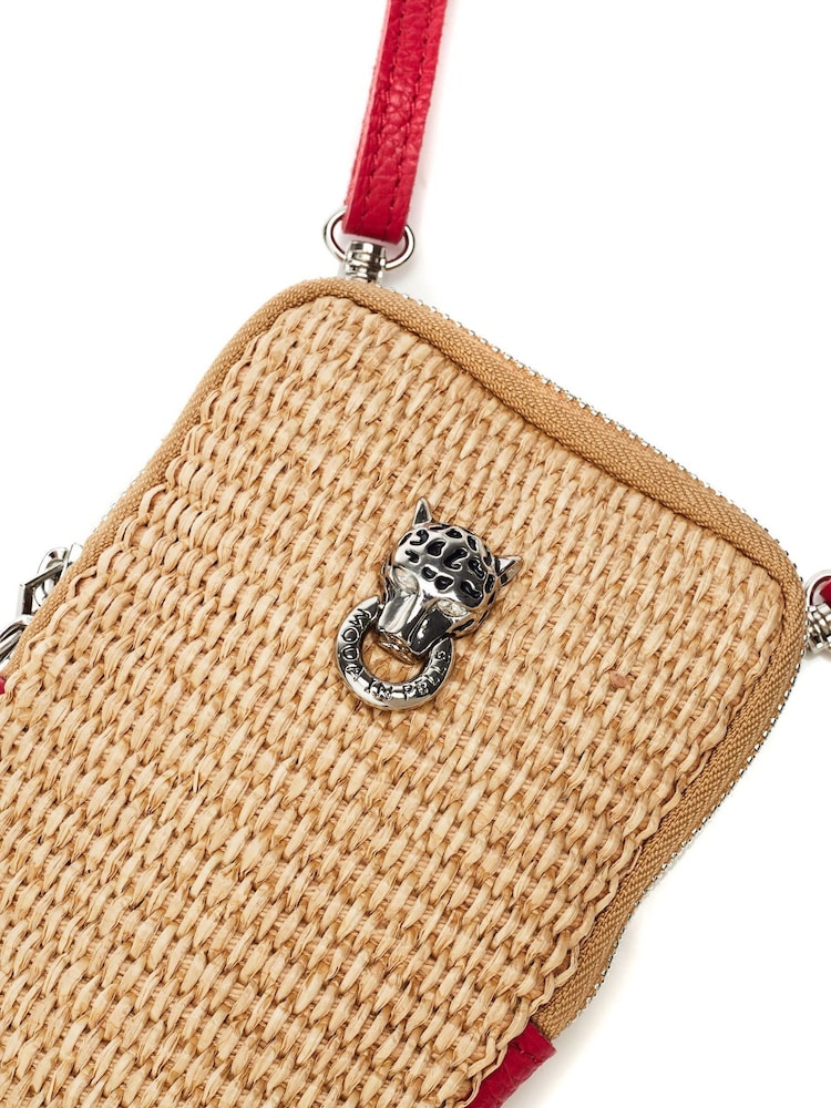 Moda in Pelle SARA BAG RAFFIA PHONE BAG - Image 4 of 4