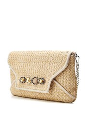 Moda in Pelle Natural Quinn Raffia Clutch With Gem Trim - Image 2 of 4